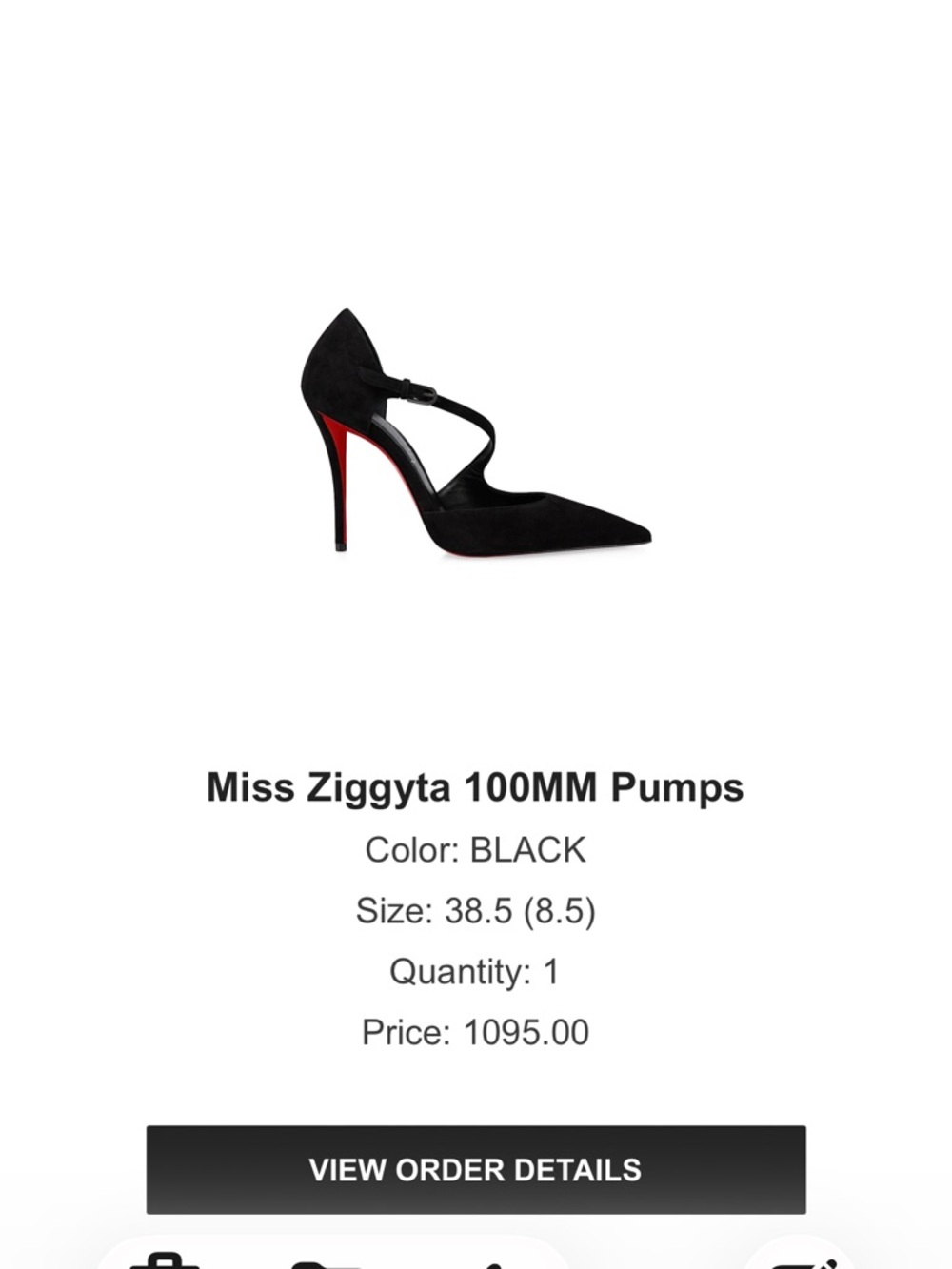 Christian Louboutin Black Suede Miss Ziggyta 100mm Pointed Pumps